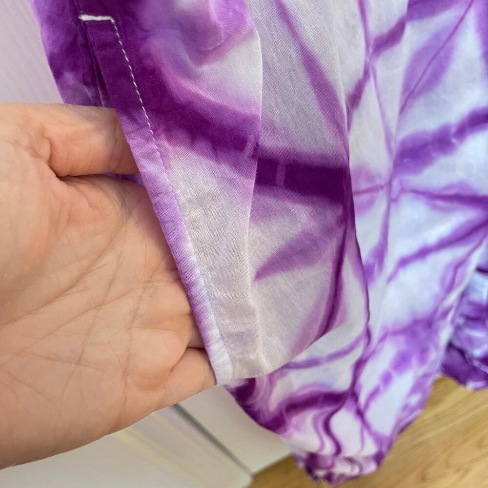 handmade tie dyed maxidress shibori swim cover XXL purple - Picture 7 of 9